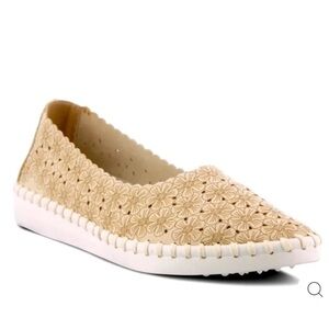 PATRIZIA GRAZANA BALLERINA Slip On Leather Insole Rubber Outsole SHOE Size 9